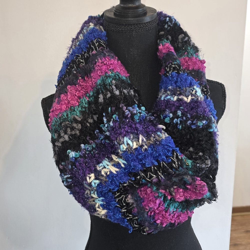 Multicolor Knit Infinity Scarf - Picture 4 of 4